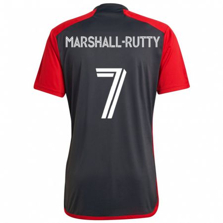 Kandiny Niño Camiseta Jahkeele Marshall-Rutty #7 Rojo Grayn 1ª Equipación 2024/25 La Camisa Chile