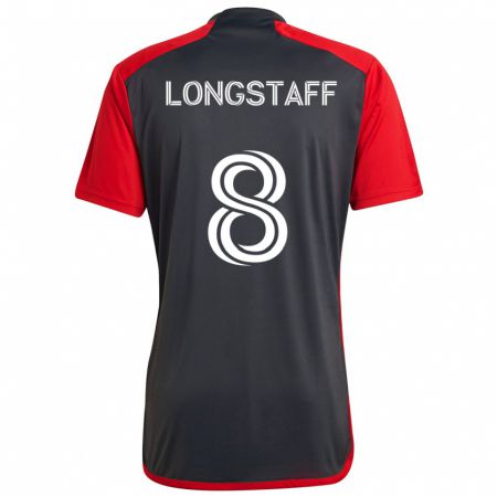 Kandiny Niño Camiseta Matty Longstaff #8 Rojo Grayn 1ª Equipación 2024/25 La Camisa Chile