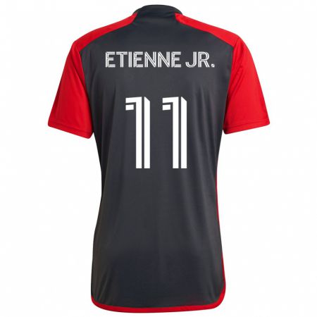 Kandiny Niño Camiseta Derrick Etienne Jr. #11 Rojo Grayn 1ª Equipación 2024/25 La Camisa Chile