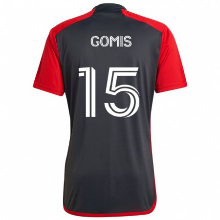 Kandiny Niño Camiseta Nicksoen Gomis #15 Rojo Grayn 1ª Equipación 2024/25 La Camisa Chile