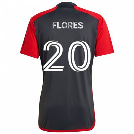 Kandiny Niño Camiseta Deybi Flores #20 Rojo Grayn 1ª Equipación 2024/25 La Camisa Chile