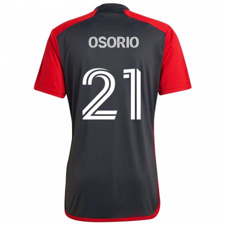 Kandiny Niño Camiseta Jonathan Osorio #21 Rojo Grayn 1ª Equipación 2024/25 La Camisa Chile