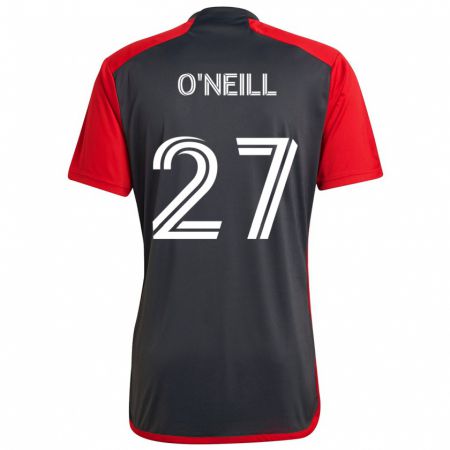 Kandiny Niño Camiseta Shane O'neill #27 Rojo Grayn 1ª Equipación 2024/25 La Camisa Chile