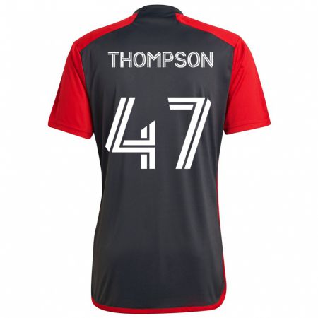 Kandiny Niño Camiseta Kosi Thompson #47 Rojo Grayn 1ª Equipación 2024/25 La Camisa Chile