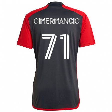 Kandiny Niño Camiseta Markus Cimermancic #71 Rojo Grayn 1ª Equipación 2024/25 La Camisa Chile