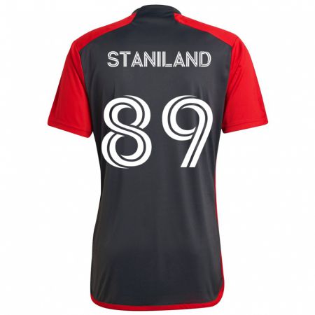 Kandiny Niño Camiseta Charlie Staniland #89 Rojo Grayn 1ª Equipación 2024/25 La Camisa Chile