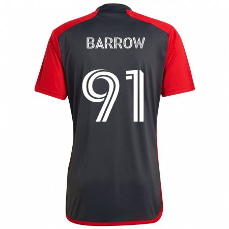 Kandiny Niño Camiseta Dékwon Barrow #91 Rojo Grayn 1ª Equipación 2024/25 La Camisa Chile