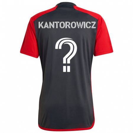 Kandiny Niño Camiseta Dominic Kantorowicz #0 Rojo Grayn 1ª Equipación 2024/25 La Camisa Chile