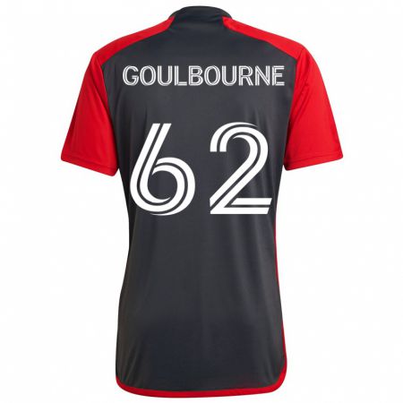 Kandiny Niño Camiseta Rohan Goulbourne #62 Rojo Grayn 1ª Equipación 2024/25 La Camisa Chile