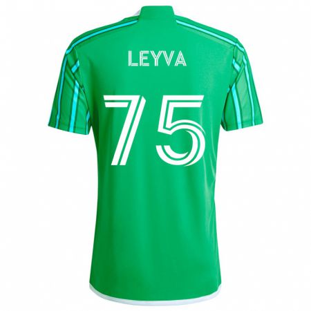 Kandiny Niño Camiseta Danny Leyva #75 Verde Blanco 1ª Equipación 2024/25 La Camisa Chile