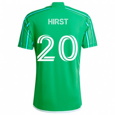 Kandiny Niño Camiseta Sophie Hirst #20 Verde Blanco 1ª Equipación 2024/25 La Camisa Chile