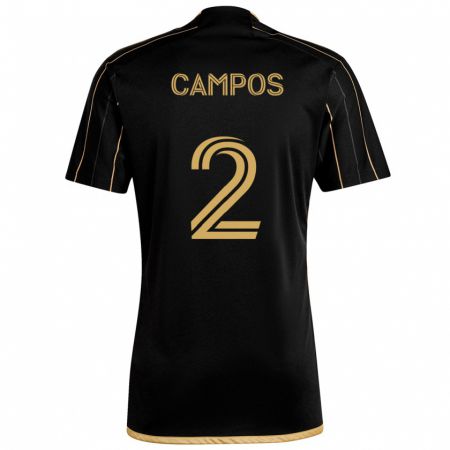 Kandiny Niño Camiseta Omar Campos #2 Oro Negro 1ª Equipación 2024/25 La Camisa Chile