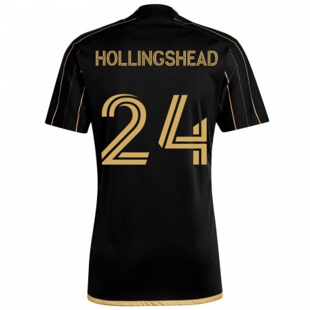 Kandiny Niño Camiseta Ryan Hollingshead #24 Oro Negro 1ª Equipación 2024/25 La Camisa Chile