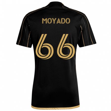 Kandiny Niño Camiseta Bryan Moyado #66 Oro Negro 1ª Equipación 2024/25 La Camisa Chile