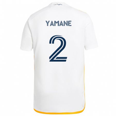 Kandiny Niño Camiseta Miki Yamane #2 Blanco Amarillo 1ª Equipación 2024/25 La Camisa Chile