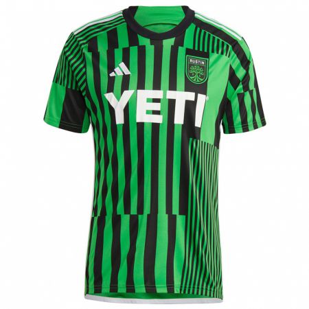 Kandiny Niño Camiseta Antonio Gomez #4 Verde Negro 1ª Equipación 2024/25 La Camisa Chile