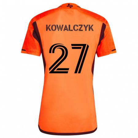 Kandiny Niño Camiseta Sebastian Kowalczyk #27 Naranja Negro 1ª Equipación 2024/25 La Camisa Chile