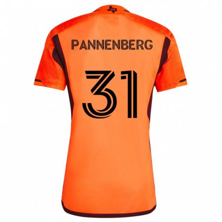 Kandiny Niño Camiseta Andrew Pannenberg #31 Naranja Negro 1ª Equipación 2024/25 La Camisa Chile