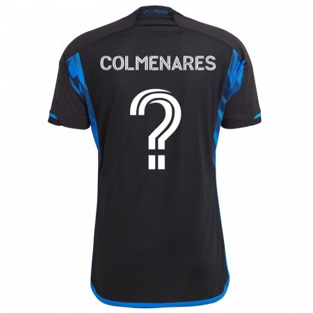 Kandiny Niño Camiseta Mateo Colmenares #0 Azul Negro 1ª Equipación 2024/25 La Camisa Chile