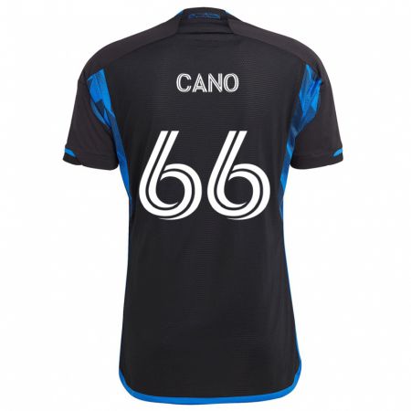 Kandiny Niño Camiseta Alejandro Cano #66 Azul Negro 1ª Equipación 2024/25 La Camisa Chile