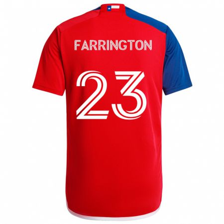 Kandiny Niño Camiseta Logan Farrington #23 Azul Rojo 1ª Equipación 2024/25 La Camisa Chile