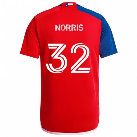 Kandiny Niño Camiseta Nolan Norris #32 Azul Rojo 1ª Equipación 2024/25 La Camisa Chile