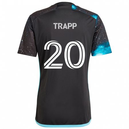 Kandiny Niño Camiseta Wil Trapp #20 Azul Negro 1ª Equipación 2024/25 La Camisa Chile