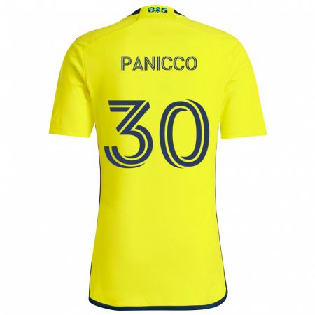 Kandiny Niño Camiseta Elliot Panicco #30 Amarillo Azul 1ª Equipación 2024/25 La Camisa Chile