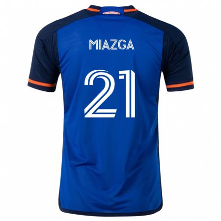 Kandiny Niño Camiseta Matt Miazga #21 Azul Blanco 1ª Equipación 2024/25 La Camisa Chile