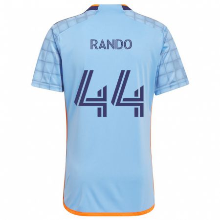 Kandiny Niño Camiseta Alex Rando #44 Azul Naranja 1ª Equipación 2024/25 La Camisa Chile