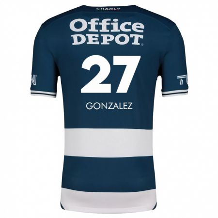 Kandiny Niño Camiseta Owen González #27 Azul Blanco 1ª Equipación 2024/25 La Camisa Chile