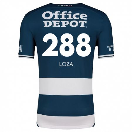 Kandiny Niño Camiseta Santino Loza #288 Azul Blanco 1ª Equipación 2024/25 La Camisa Chile