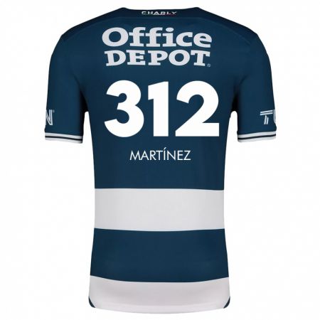 Kandiny Niño Camiseta Ulises Martínez #312 Azul Blanco 1ª Equipación 2024/25 La Camisa Chile