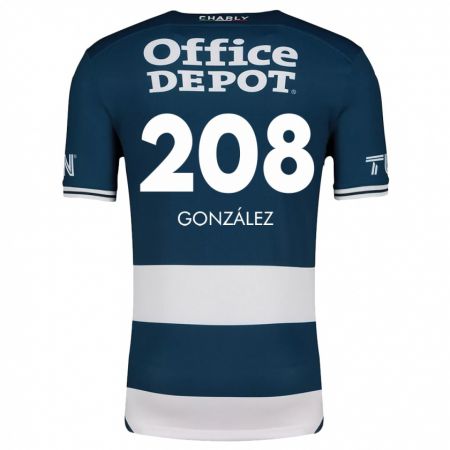 Kandiny Niño Camiseta Osvaldo González #208 Azul Blanco 1ª Equipación 2024/25 La Camisa Chile