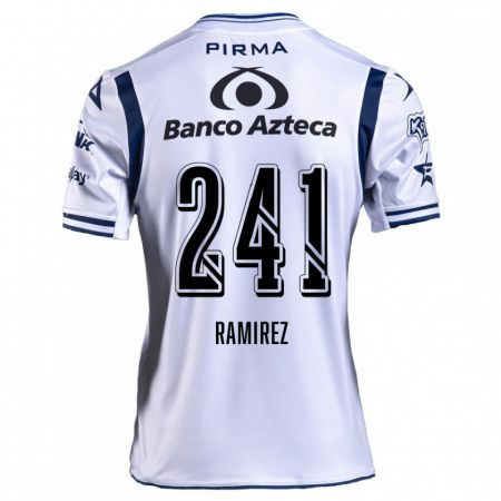 Kandiny Niño Camiseta Eduardo Ramírez #241 Blanco Azul Marino 1ª Equipación 2024/25 La Camisa Chile