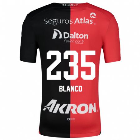 Kandiny Niño Camiseta Luis Blanco #235 Negro Rojo 1ª Equipación 2024/25 La Camisa Chile