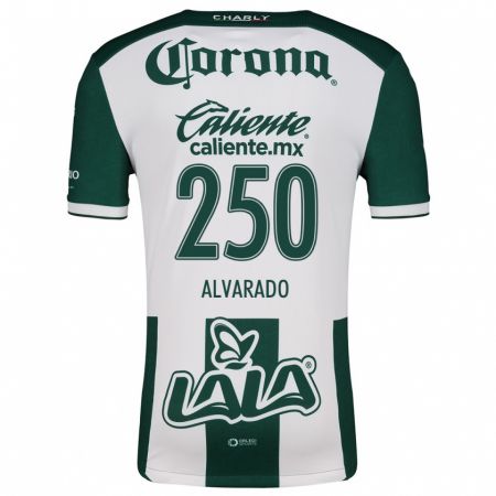 Kandiny Niño Camiseta Edwin Alvarado #250 Verde Blanco 1ª Equipación 2024/25 La Camisa Chile