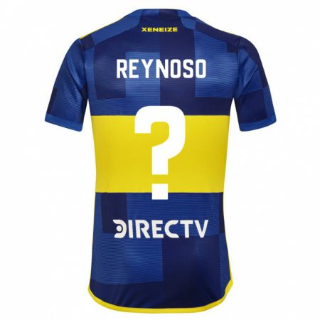 Kandiny Niño Camiseta Agustin Reynoso #0 Azul Amarillo 1ª Equipación 2024/25 La Camisa Chile