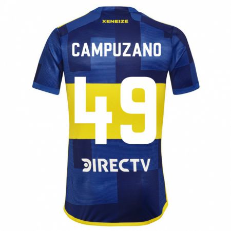 Kandiny Niño Camiseta Jorman Campuzano #49 Azul Amarillo 1ª Equipación 2024/25 La Camisa Chile