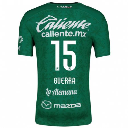 Kandiny Niño Camiseta Edgar Guerra #15 Verde Blanco 1ª Equipación 2024/25 La Camisa Chile