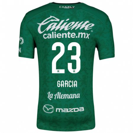 Kandiny Niño Camiseta Óscar García #23 Verde Blanco 1ª Equipación 2024/25 La Camisa Chile