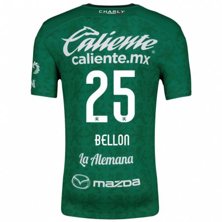 Kandiny Niño Camiseta Paul Bellón #25 Verde Blanco 1ª Equipación 2024/25 La Camisa Chile