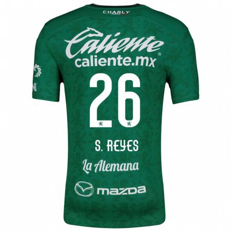 Kandiny Niño Camiseta Salvador Reyes #26 Verde Blanco 1ª Equipación 2024/25 La Camisa Chile