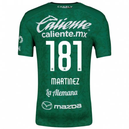 Kandiny Niño Camiseta Irving Martínez #181 Verde Blanco 1ª Equipación 2024/25 La Camisa Chile