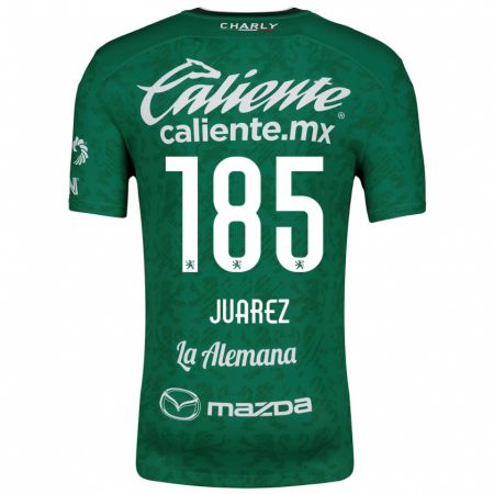 Kandiny Niño Camiseta Moisés Juárez #185 Verde Blanco 1ª Equipación 2024/25 La Camisa Chile