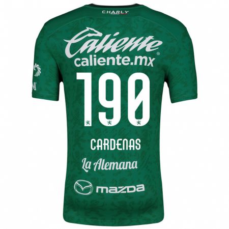 Kandiny Niño Camiseta Emilio Cárdenas #190 Verde Blanco 1ª Equipación 2024/25 La Camisa Chile