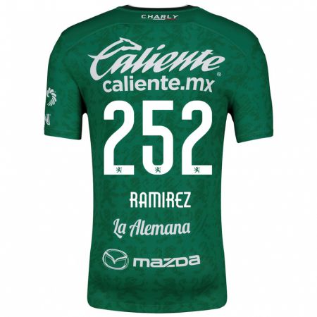 Kandiny Niño Camiseta Luis Ramírez #252 Verde Blanco 1ª Equipación 2024/25 La Camisa Chile