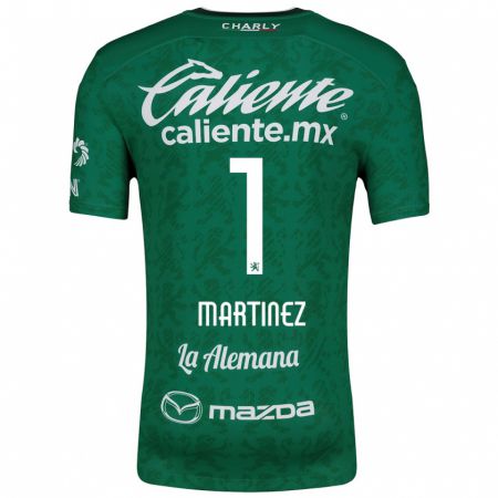 Kandiny Niño Camiseta Angeles Martínez #1 Verde Blanco 1ª Equipación 2024/25 La Camisa Chile