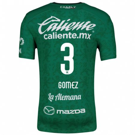 Kandiny Niño Camiseta Karen Gómez #3 Verde Blanco 1ª Equipación 2024/25 La Camisa Chile