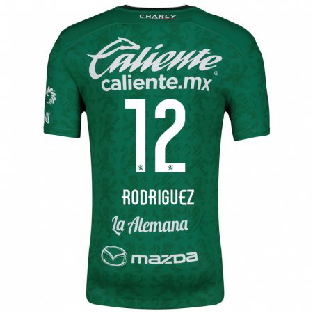 Kandiny Niño Camiseta Lixy Rodríguez #12 Verde Blanco 1ª Equipación 2024/25 La Camisa Chile